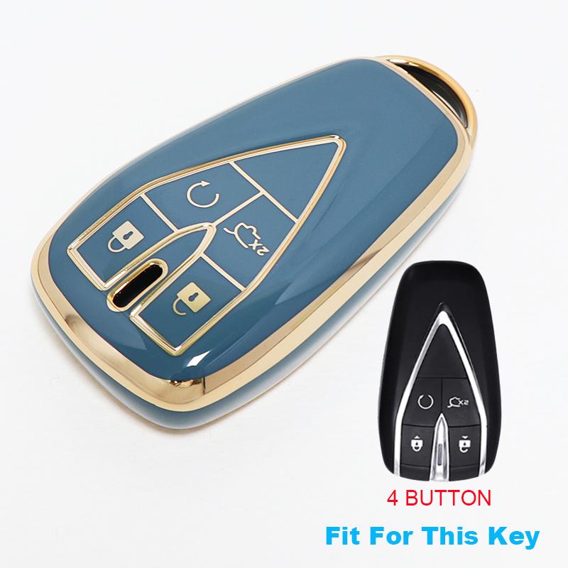 Tpu 4 Buttons Car Key Case Keychain Anti-Scratch Keyless Cover For Changan Cs35 Plus Unit Unik Oshan X7 X5 Cs75 Plus Cs55 Plus
