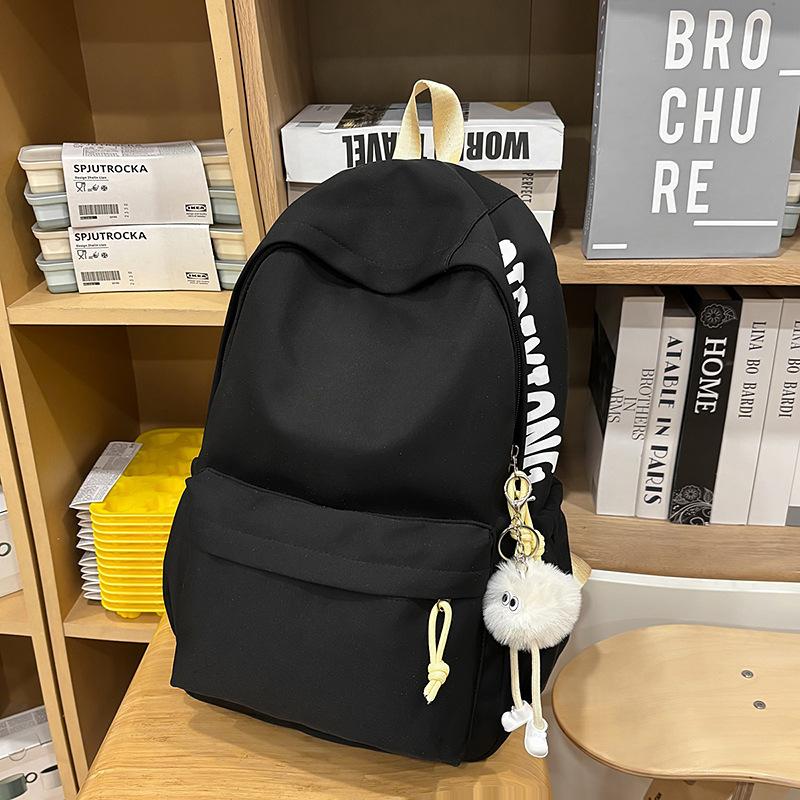 Women's backpack Alphabet casual backpack High value schoolbag Versatile simple student Korean version Large capacity backpack