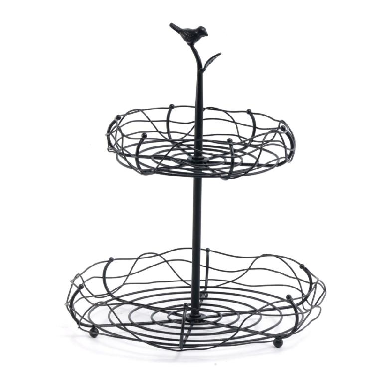 

Kitchen Fruit Stand Vegetable Basket Countertops Decorative Bowls Fruit Basket Metal Wire Bread Holder Display Tray Plate чорний