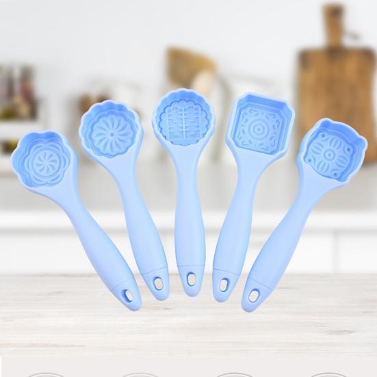 5 Stück Mond Schöne Kuchenformen Textur Antihaft Leicht Wiederverwendbar Mehrzweck Mondkuchenformen