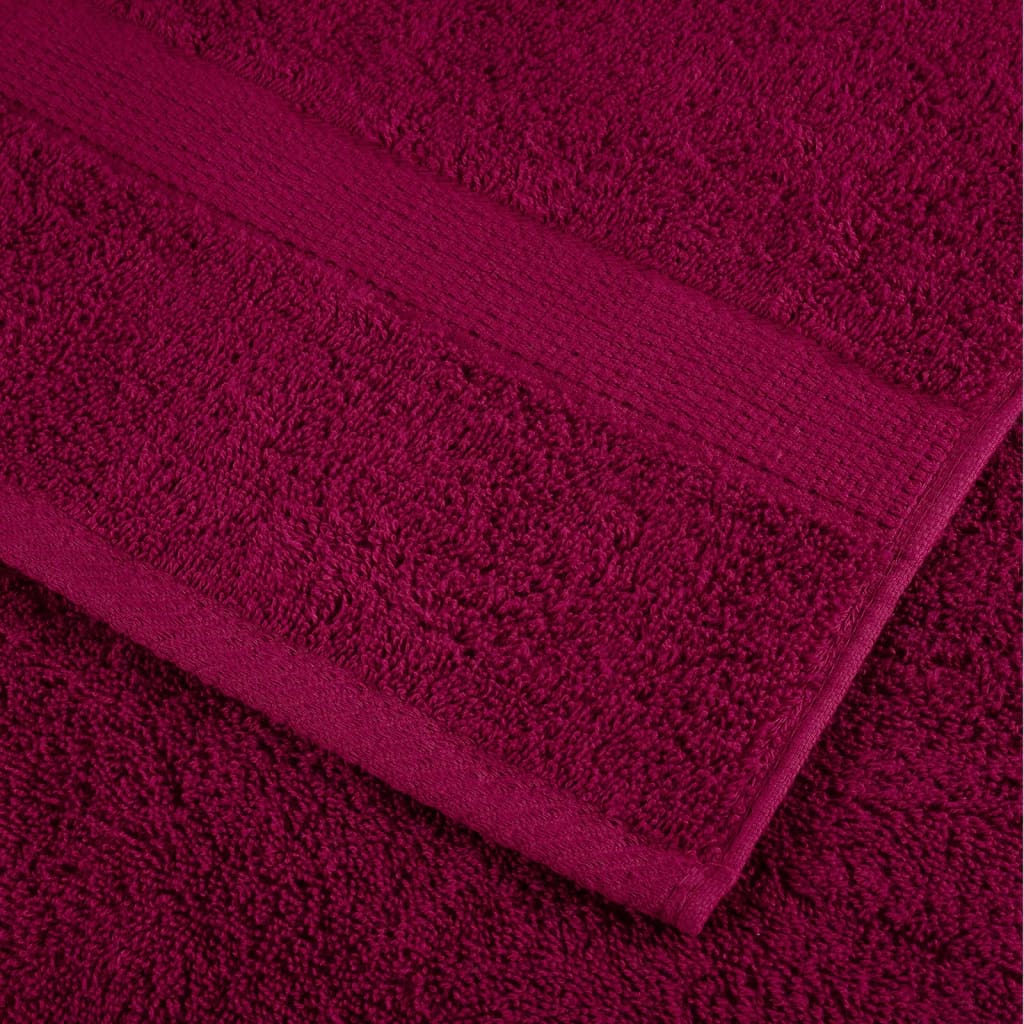 8 Piece Premium Towel Set SOLUND Bordeaux 600 G M²