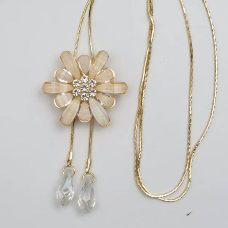 Versatile autumn and winter explosive sweater chain niche long necklace pendant fringed accessories pendant