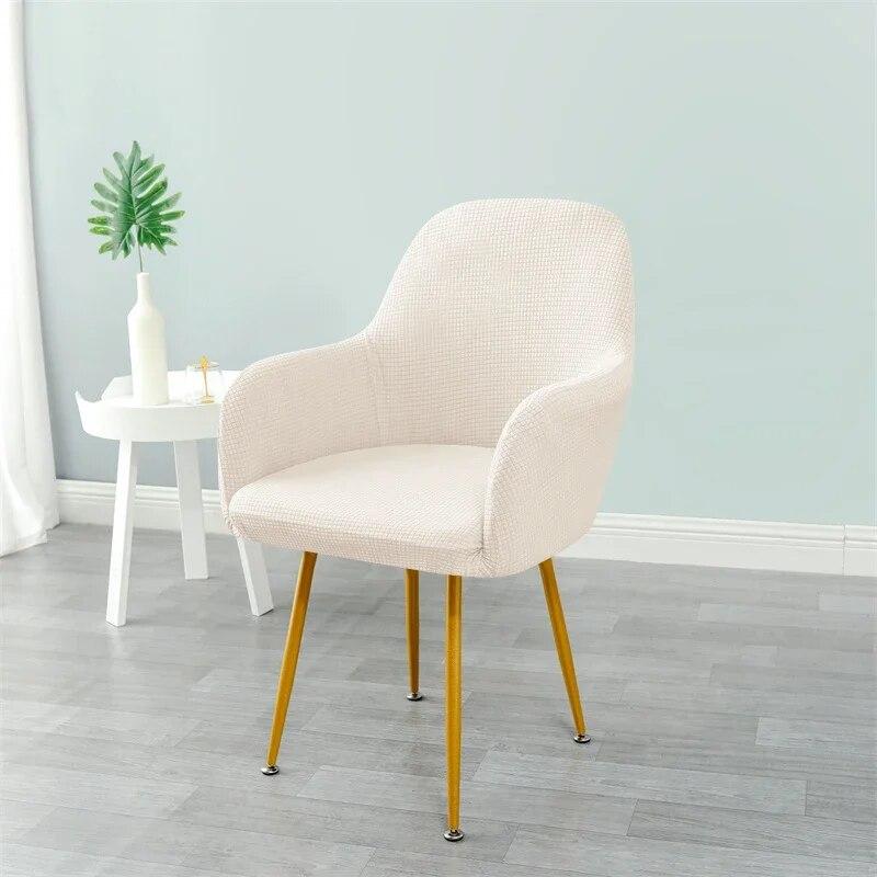 1/6 buc. Husă pentru scaun cu braț înalt, hidrofugă, elastică, din lână polară, pentru scaunul de luat masa, pentru acasă, pentru scaunul de hotel, pentru casă de șezlong