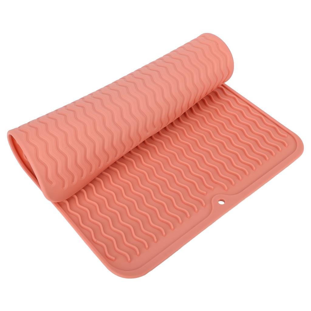 Dish Drying Mat Soft Flexible Rubber Heat Resistant Nonslip BPA Free Eco Friendly Wide Application