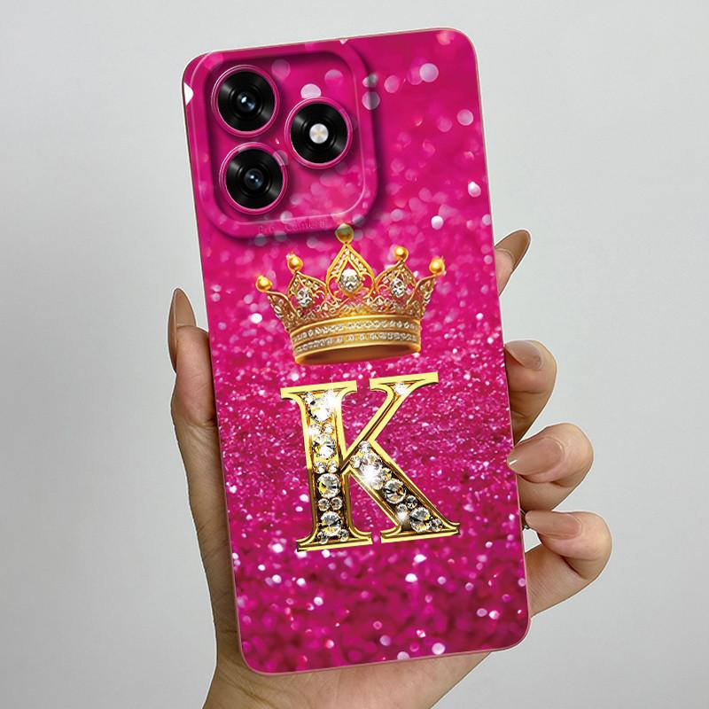 For Honor X5c Plus Case X 5 C Plus Coque Crown Letter Liquid Silicone Soft Back Cover For Honor Play 10A Phone Case 10 A Funda