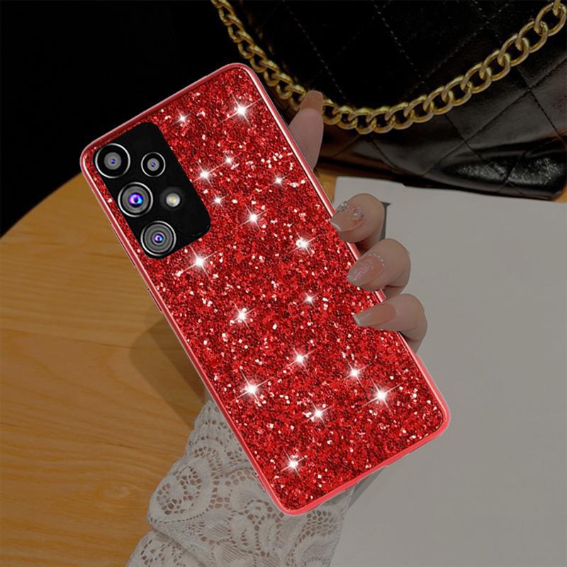 Luksusowy błyszczący brokat etui na telefon do Samsung Galaxy S23 S22 S21 FE Ultra Plus A14 A23 A33 A53 A73 A22 A32 A53 A72 A12 A51 M23 M32 4G 5G miękkie etui tpu