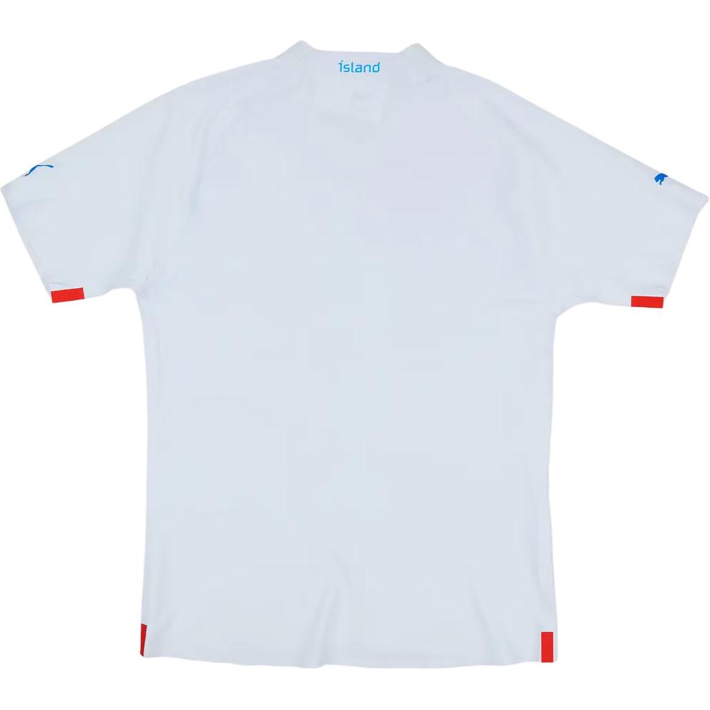 Puma Iceland Away Color Block V-Neck Short Sleeve Football Shirt 2022-23 Season Men tops 705317-02