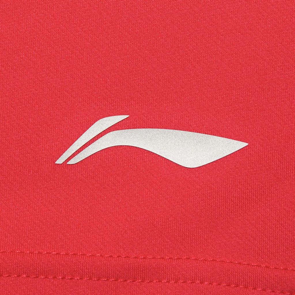 Li-Ning Ping Pong Rookie Series Solid Color Logo Knit Sports Shorts Unisex Bottoms Cherry-Red AKYT063-3