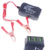 12V 24V To 5V 3USB Port Power Adapter With Battery Clip For Charging Cell Phone Emergency USB Power High Efficiency