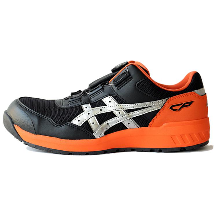 New Asics Winjob Low Top Outdoor Shoes Unisex Black Orange 1271A029-0254H