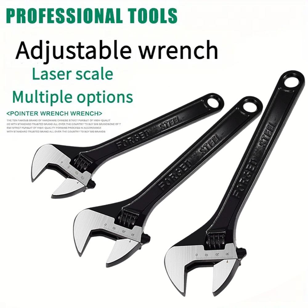 6/8/10inch Adjustable Spanners Measuring Wrenches Hole-opening Spanners Household Workshop Multifunction Hand Repair Tools