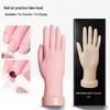 Bendable Silicone Hand Model with Fake Nails for Beginner Nail Art Practice