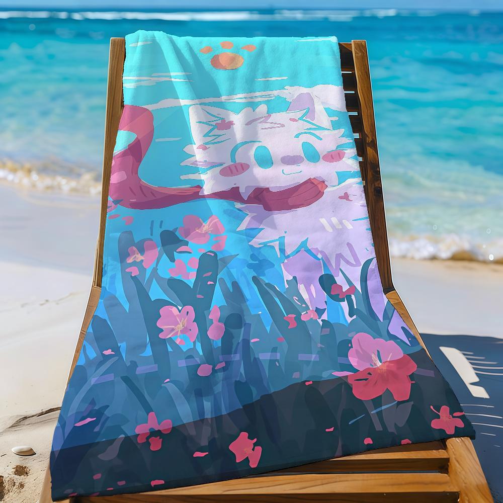 Cartoon Cute BoyKisser Towel Sports Quick Dry Travel Camping Gear Sandproof Soft Light Large Beach Towel