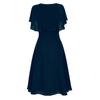 European and American New Chiffon Dress, Women's Sexy One-word Shoulder Wedding Dress Dress