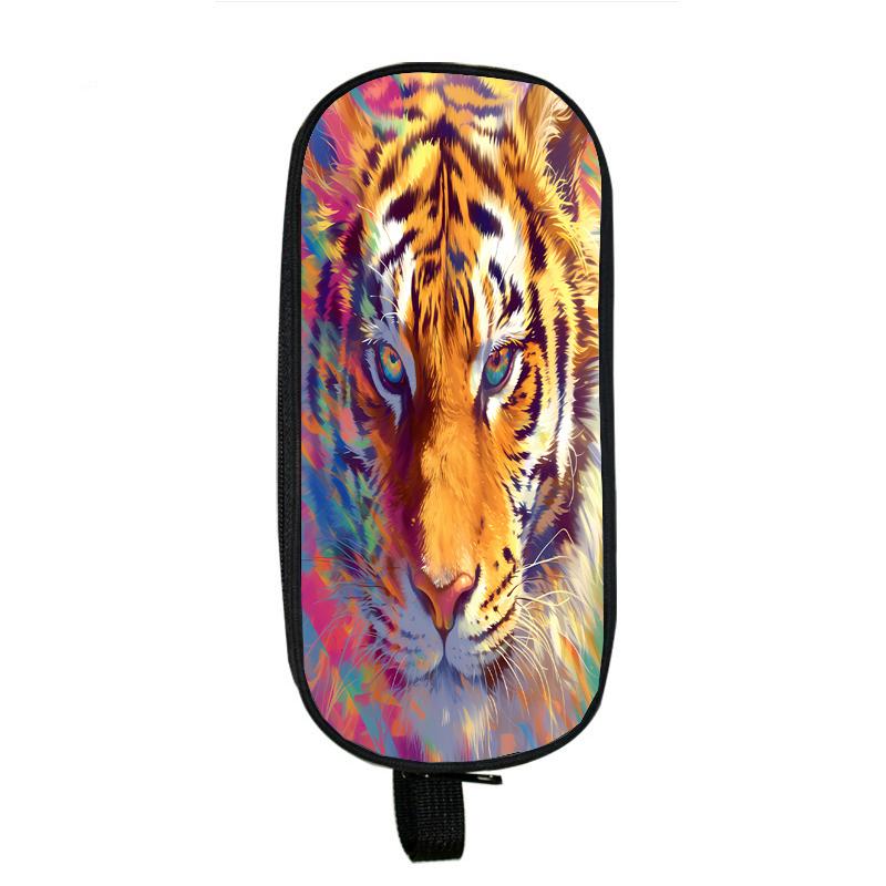 Capybara Cat Dog Pencil Cases Horse Tiger Panda Pencil Bag Wolf Pouch Holder Box for Girls Office Student Stationery Organizer School Supplies