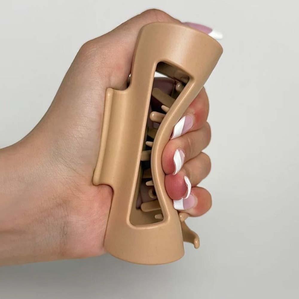 Korean Style Silicone Shark Clip Safe Straight Line Shaped Hair Claw Gifts