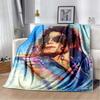Custom Pop Music Michael J-Jackson Printed Flannel Blanket , Warm Soft Cozy Blanket Flannel Livingroom Home Decor Birthday Gi