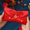 Chinese Style Brocade Red Envelope Traditional HongBao Wedding Money Envelope Blessing Bronzing New Year Money Bag