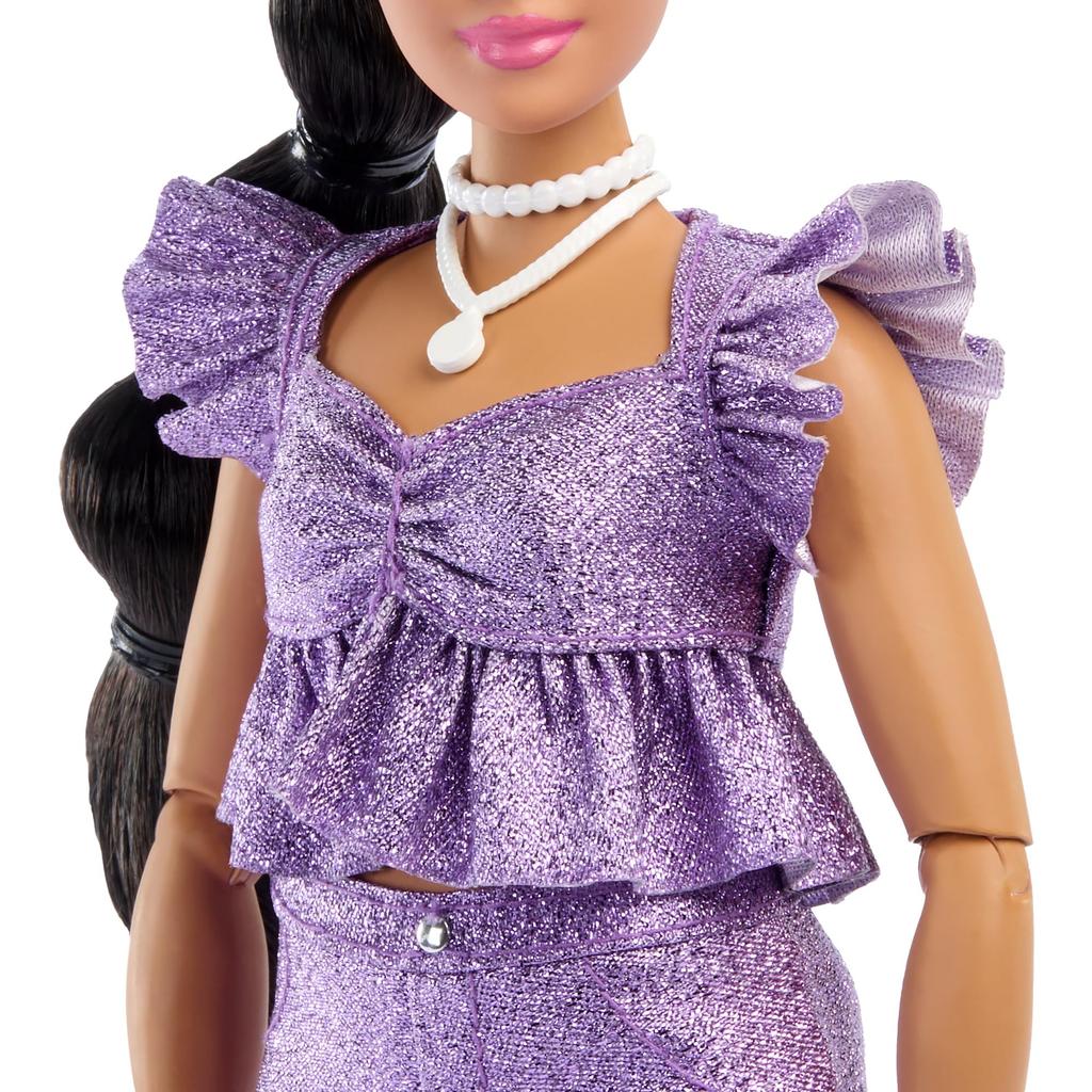 Barbie Deluxe Style Purple Hot Pants Dress-Up Doll House for Pretend Play, Ages 4 and Up, Purple, JFP43