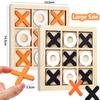 Tre XO Tic Tac Toe-spill Minisjakkbrett Interaksjon Puslespilltrening Montessori pedagogiske leker Gave til barn Gutt Jente