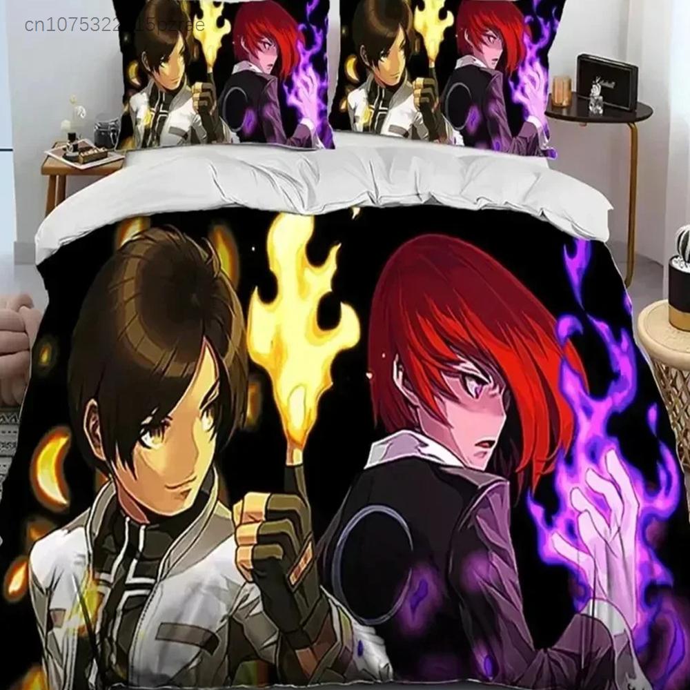 3D Print Game King Of Fighters Retro Bedding Set Boys Girls Twin Queen Size Duvet Cover Pillowcase Bed Kids Adult