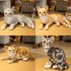 Realistic Simulation Cat Stuffed Plush Toy For Kids Home Decor And Gift