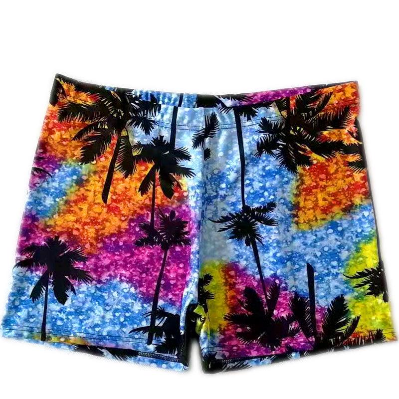 Men's Plus Size Printed Swim Trunks for Beach, Hot Spring, and Swimming