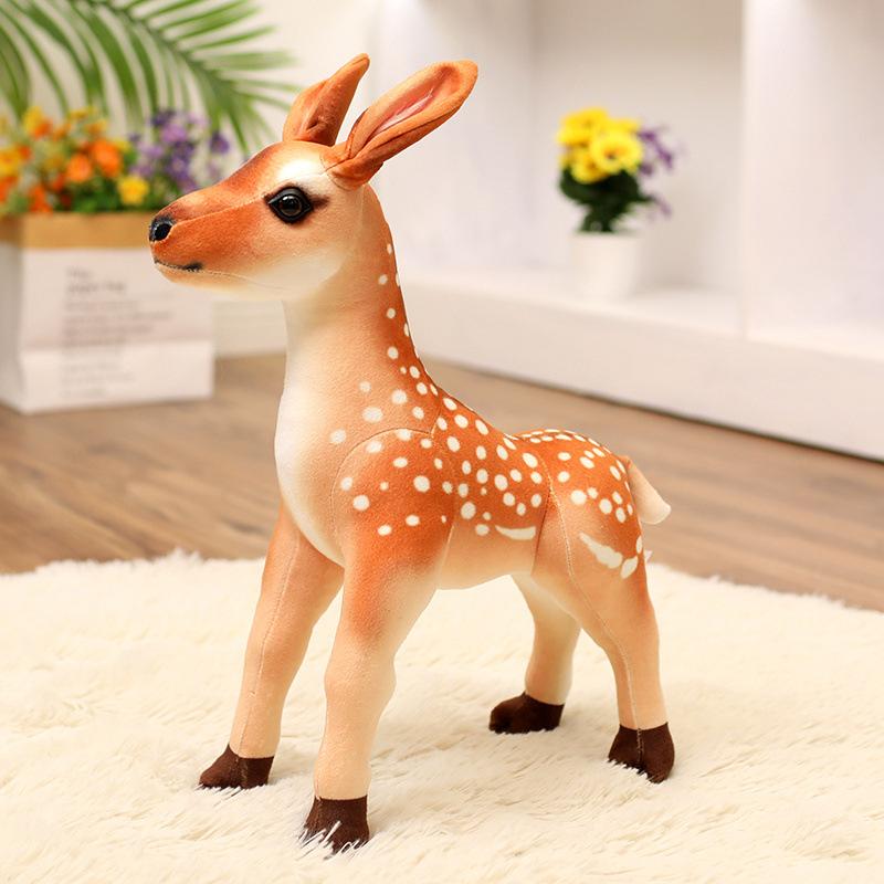 

Simulated Sika Deer Plush Toy Lying Posture Deer Doll Doll Zoo Wholesale Christmas Gift station 30cm (0.19kg)