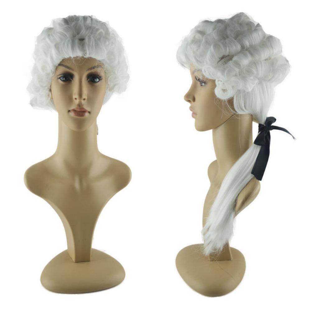 Funny Lawyer Judge Wig Long Baroque Curly Male Wigs Halloween Cosplay Wig Festival Party