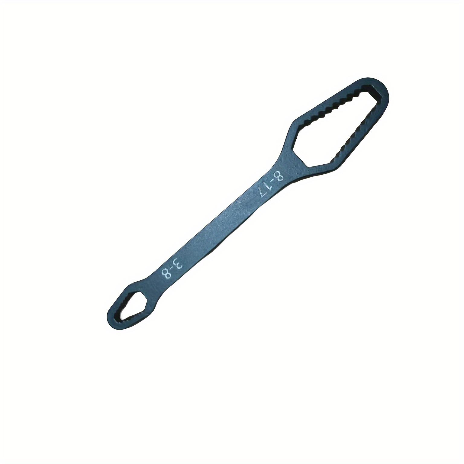 

1 шт. Универсальный саморегулирующийся многофункциональный гаечный ключ, механический ручной инструмент двусторонний гаечный ключ для ремонта автомобиля, велосипеда и дома - диапазон захвата 3-17 мм чёрный