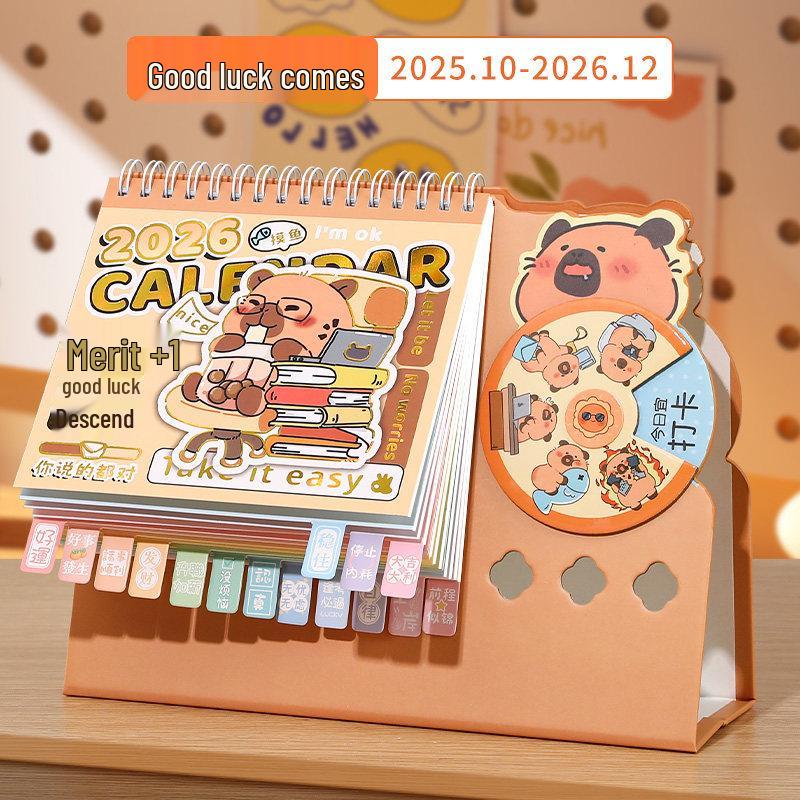 2026 3D Rotating Horse Desk Calendar - Creative Fun, Irregular Shape, Cartoon Office Ornament