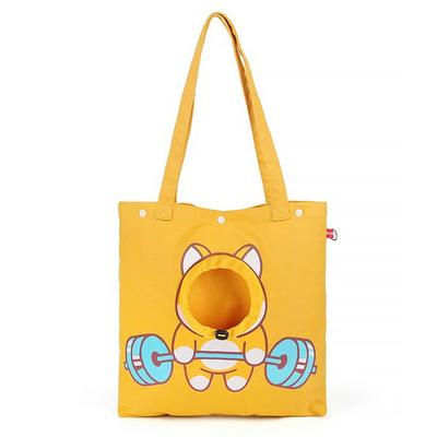 Sac de transport pour animal de compagnie Pastelpet, personnage de loisir, jaune, M, 1 pièce, shampooing coréen pour animal de compagnie