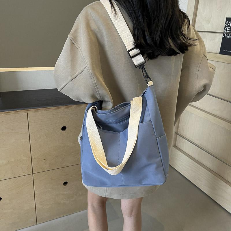 Women s Commuting Solid Color Tote Bag Large Capacity Crossbody Bag Handbag чёрный — фото 7