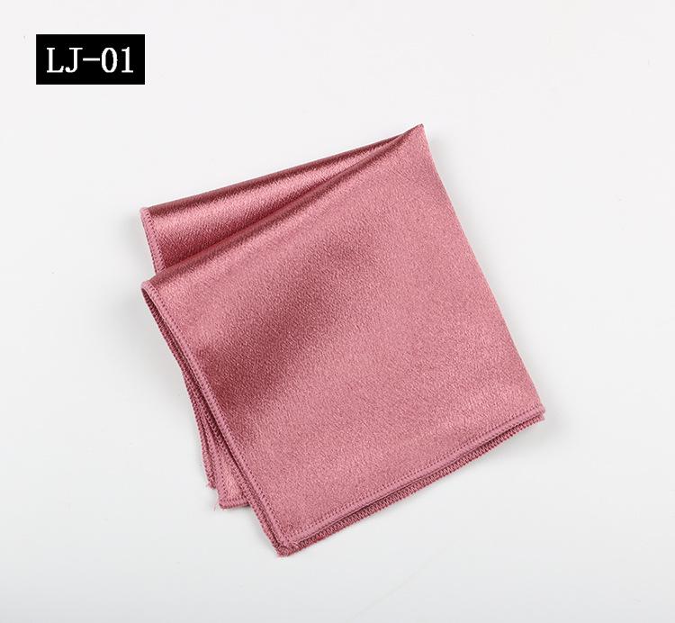 Solid Color Glossy Pocket Towel Handkerchief Suit Black Red High-Density Small Square Towel Chest Towel