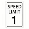 Speed Limit 1 Metal Sign - 8"x12" Vintage Wall Art for Home, Garage, Bar, Cafe, and More - Waterproof & Dustproof Retro Decor