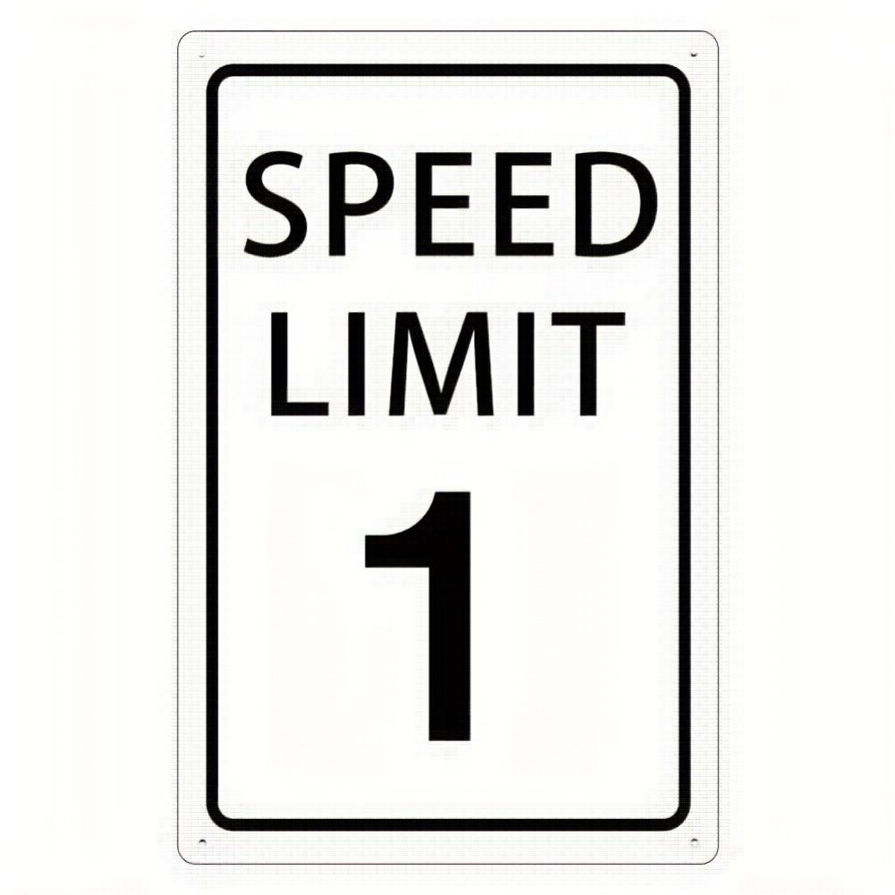 

Speed Limit 1 Metal Sign - 8 x12 Vintage Wall Art for Home, Garage, Bar, Cafe, and More - Waterproof & Dustproof Retro Decor 20x30cm（7.8x11.8inch）