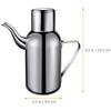 Stainless Steel Oil Dispenser Large Capacity Smooth Edges Easy Clean Kitchen Seasoning Bottle For Oil Soy Sauce