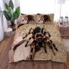 Brown Big Spider Duvet Cover Set King Queen Double Full Twin Single Size Soft Bed Linen Set