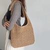 Fashi Rattan Women Shoulder Bags Woven Female Handbags Large Capacity Summer Beach Straw Bags Casual Tote Purses
