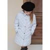 The Coffee Bean   Tea Leaf Ivory Ribbon Quilting Coat Ba12ct02iv