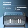 Smart Multi Mirror Digital Alarm Clock FM Radio Bluetooth Speaker TF Card Playback LED Display Table Clock for Home Office