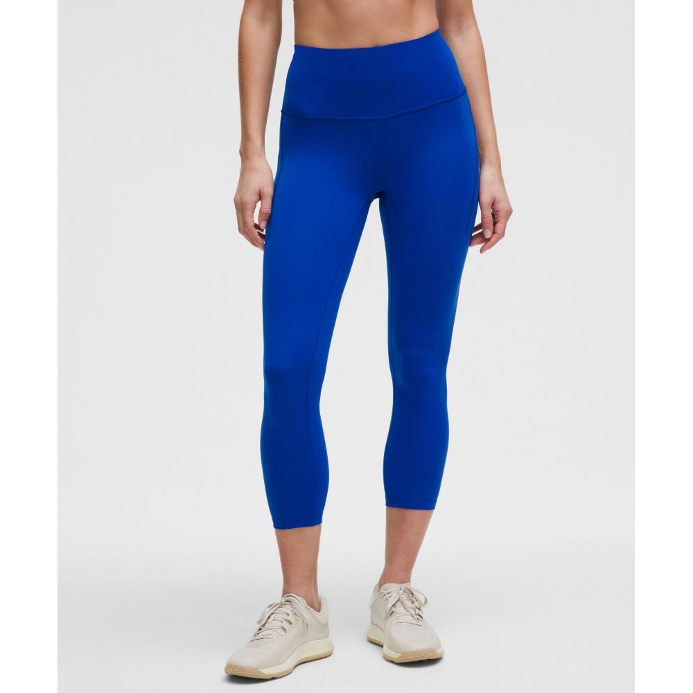 

Lululemon Wunder Train High Rise Crop With Pockets 23 Galactic Cobalt 8/23