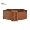 Cinturón de Hebilla Ajustable Talla Cinturón de Mujer, Cintura Ancha Elástica de Cuero Sintético con Hebilla Cuadrada, Accesorio de Moda Elástico para Vestido