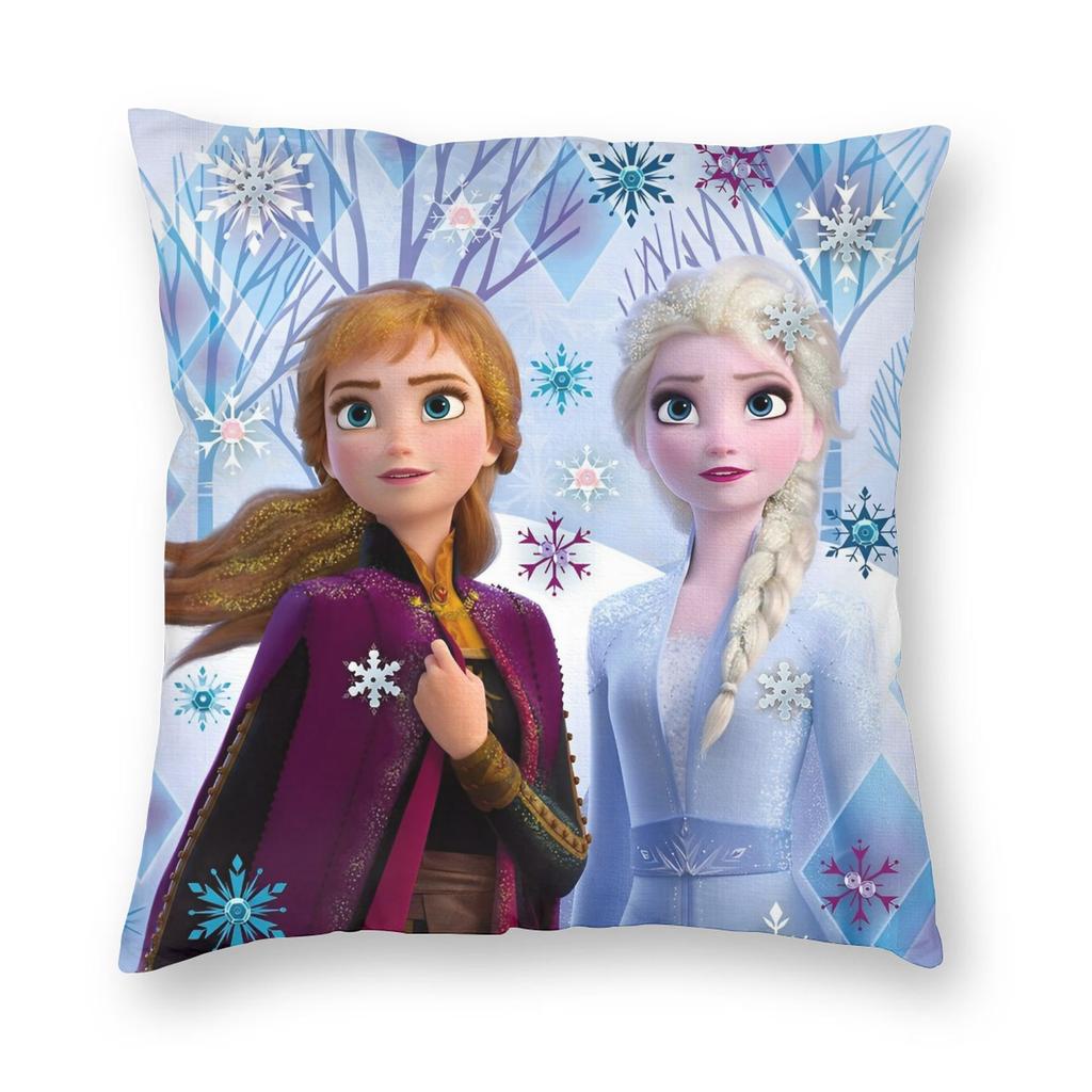 Frozen Princess Elsa  Pillowcase Printed Fabric Cushion Cover Gift Snow Queen Throw Pillow Case Cover Bed Square 18''