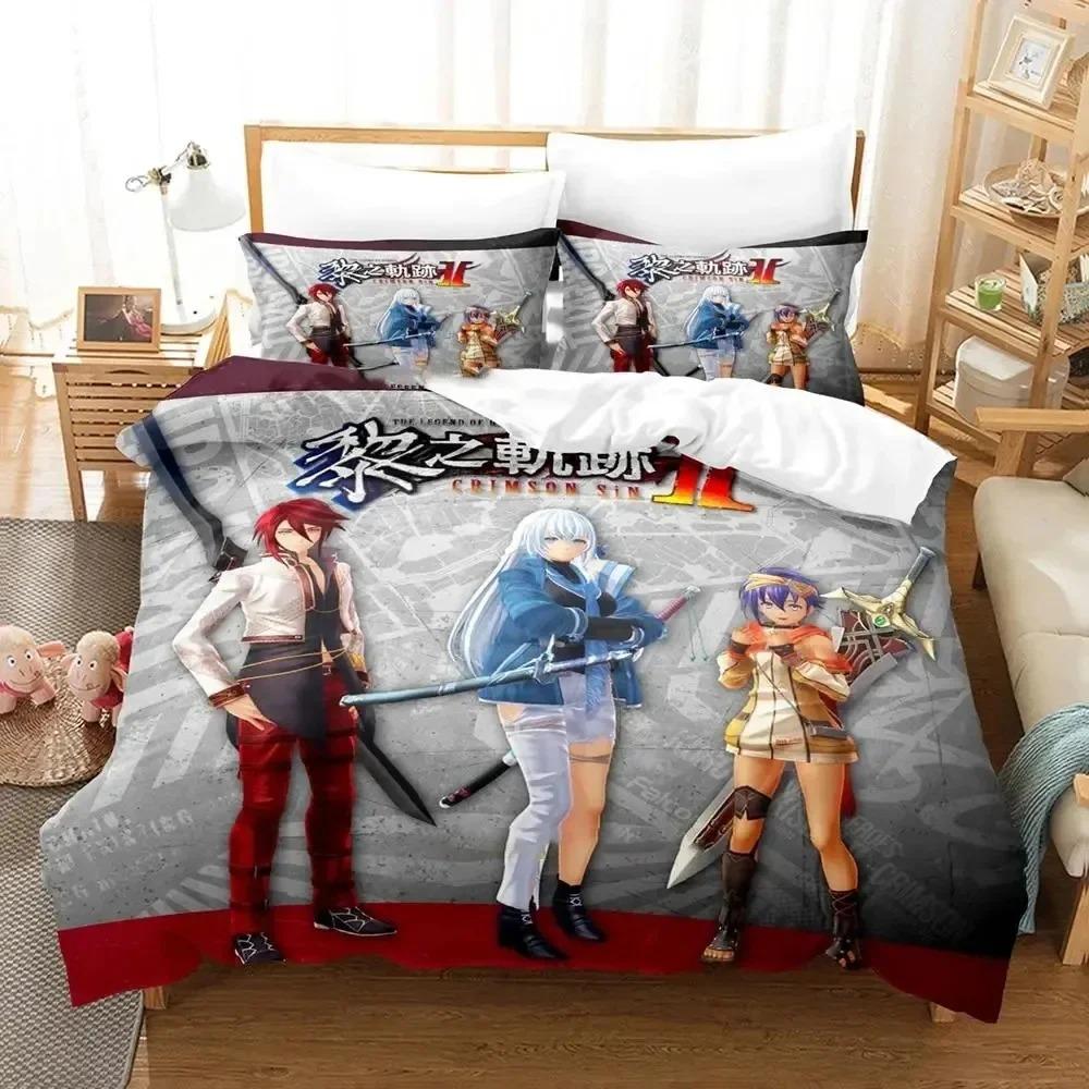 Anime The Legend Of Heroes Bedding Set Duvet Cover Bed Set Quilt Cover Pillowcase Comforter King Queen Size Boys Adult Bedding