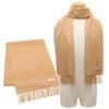 Johnstons JOHNSTONS WDC01797 Medium Size Scarf, Beige/Brown, Men's/Women's, HB4315, [Used]