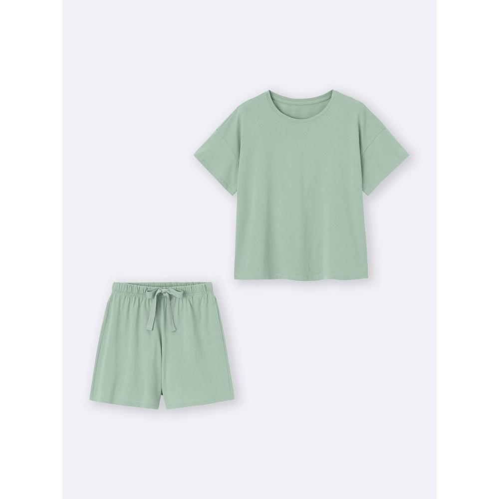 GU by Uniqlo Cotton Color Lounge Set Short Sleeve + Os