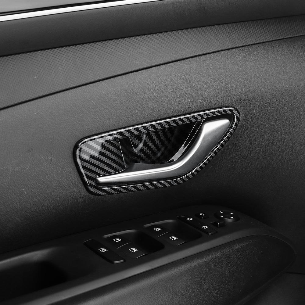 For Hyundai Tucson NX4 2026-2026 Car Tuning Carbon Fiber Inner Door Bowl Handle Frame Cover Interior Accessories
