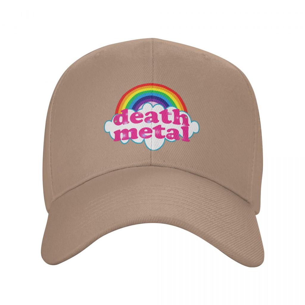 Custom Fashion Unisex Rainbow Rock Music Death Metal Baseball Cap Adult Adjustable Dad Hat for Unisex Sun Protection Snapback Hats