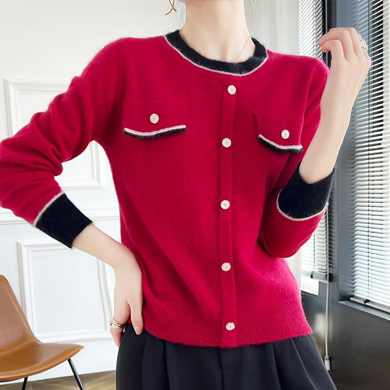 Cashmere genser for kvinner Qinghe cashmere 30% cashmere 70% ull høst og vinter cashmere genser myk og varm